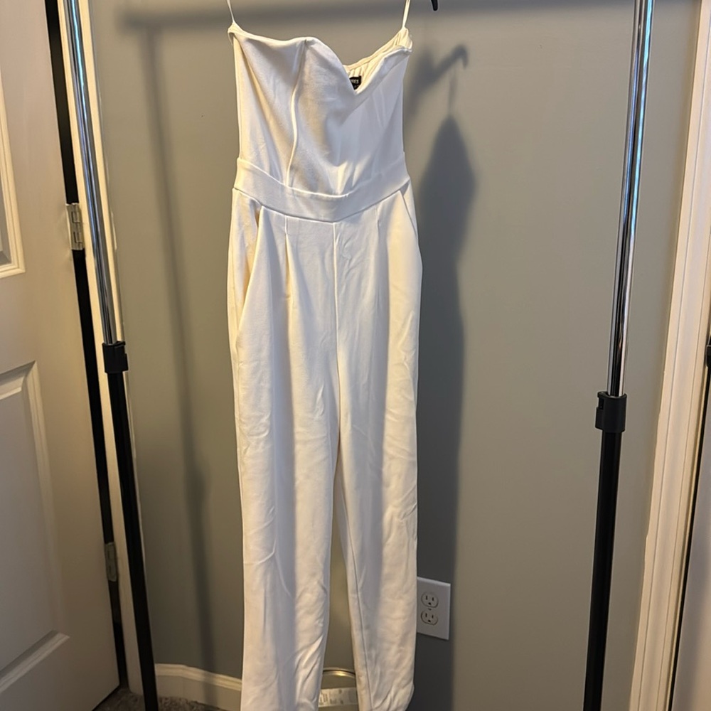 Formal Cream Pants Romper